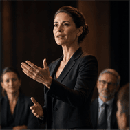 Mujer en formacion para ejecutivos