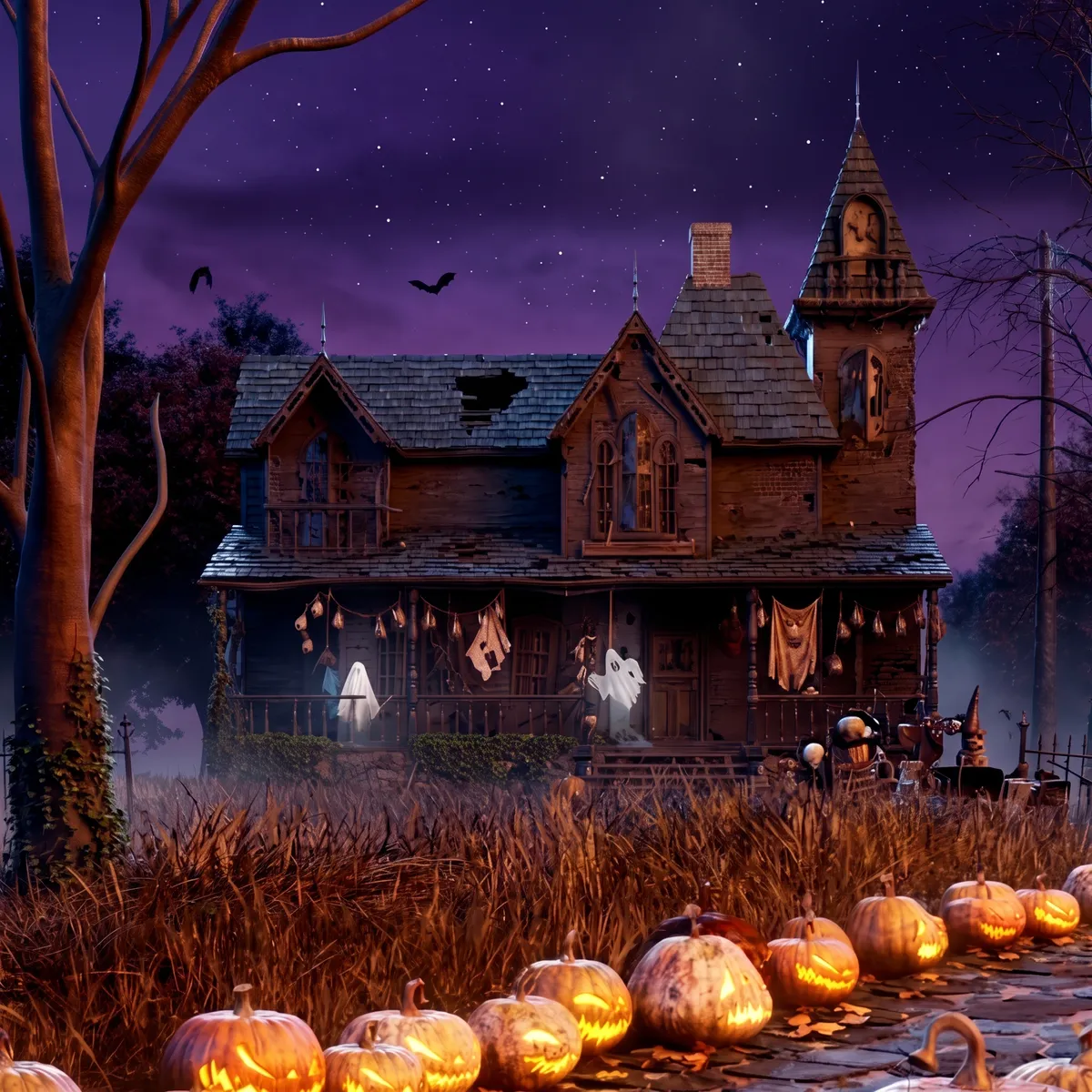 Casa embrujada de halloween, Mundo creado por Digital 10.