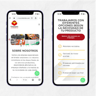 Diseño web mobile para la marca Empaques y contenidos