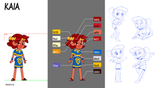 imagen bombillo amarillo diseño direccion, imagen personaje animado KAIA